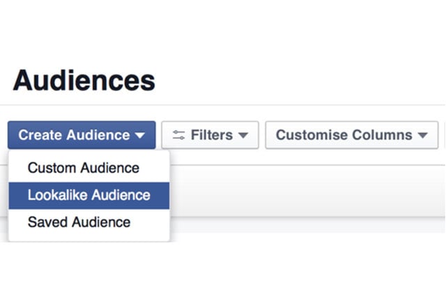 From your Ads Manager, Tools, Create Audiences, you select ‘Lookalike Audience’
